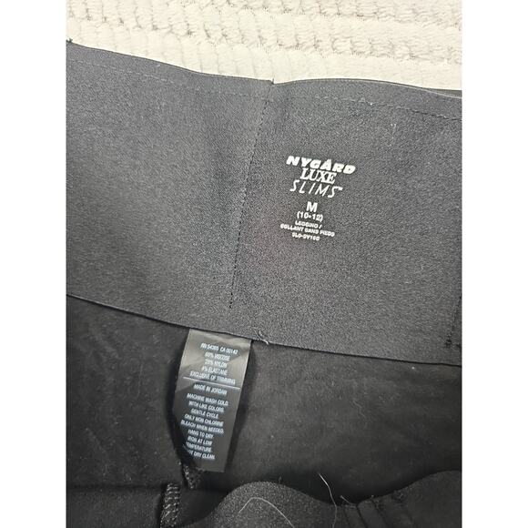 Nygard Luxe Slims Leggings Womens Medium 10/12 Black Pull On Stretch - Picture 5 of 8
